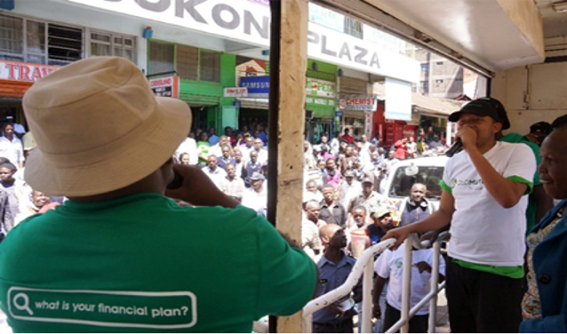 Live roadshow performance engaging a Nairobi audience