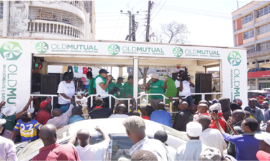 Branded activation stage in central Nairobi