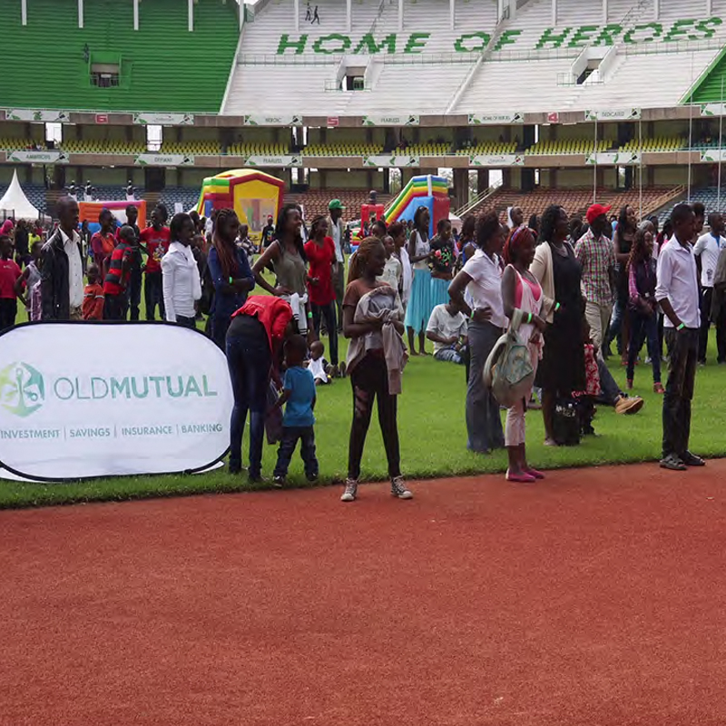 Old Mutual family activation at a stadium